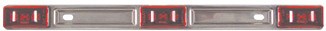 Optronics MCL-97RB Red LED 3-Light Stainless Steel Identiafication Bar